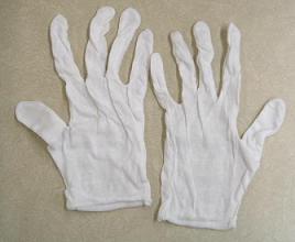 Pure White Cotton Gloves