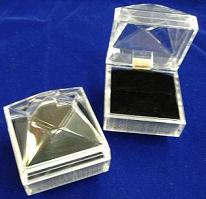 Crystal-cut Clear Ring Box