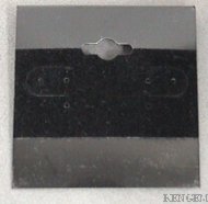 2" Square Black Earring Card