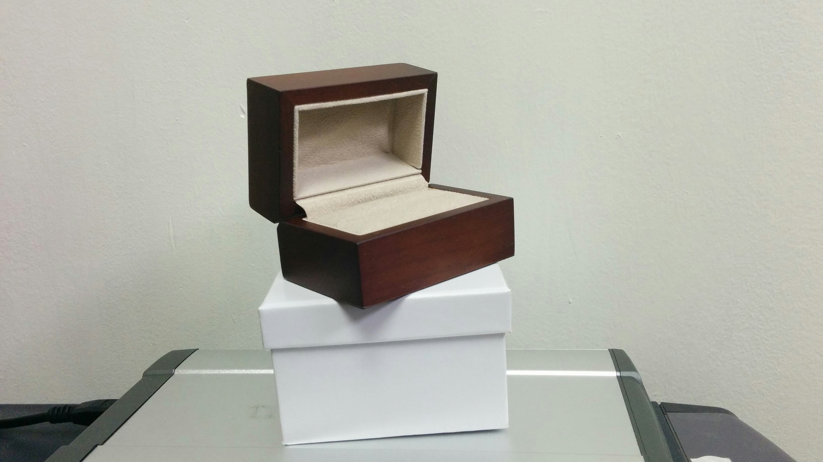 Hardwood Double Ring Box